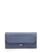 Slim Leather Wallet Ninon Lancel Blue ninon A09986