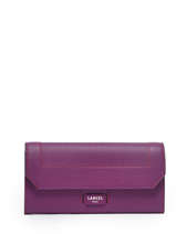 Slim Leather Wallet Ninon Lancel Violet ninon A09986