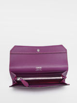 Slim Leather Wallet Ninon Lancel Violet ninon A09986-vue-porte