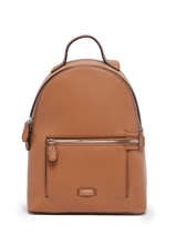 Small Leather Ninon Backpack Lancel Brown ninon A12093