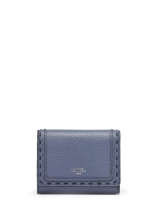 Leather Flap Wallet Premier Flirt Lancel Blue premier flirt A10526