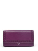 Wallet Leather Lancel Violet premier flirt A10525
