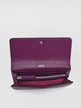 Wallet Leather Lancel Violet premier flirt A10525-vue-porte