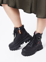 Boots Revolt Sport Ranger In Leather Palladium Black women 98355001-vue-porte