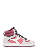 Sneakers Magic Mid Suede In Leather Diadora Pink women 91198050