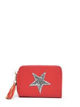Coin Purse With Card Holder Miniprix Red star 78SM2264