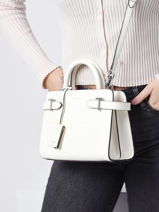 Small Leather Emilie Top-handle Bag Le tanneur White emily TEMI1609-vue-porte
