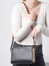 Sac Bandouli�re Smooth Cuir Lancaster Noir smooth 437-02-vue-porte