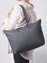 Shoulder Bag A4 Lacoste Gray l12.12 concept season NF3984SJ-vue-porte