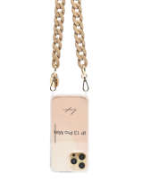 Chain For Phone Cover La coque francaise Beige chaine LE304682