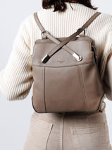 Sac � Dos Cuir Hexagona Beige confort 462107-vue-porte
