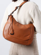 Hobo Bag Confort Leather Hexagona Brown confort 464779-vue-porte