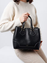 Small Leather N�o Izy Satchel Lancel Black neo izy A12133-vue-porte