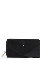 Wallet Leather Mila louise Black vintage 3461VCX