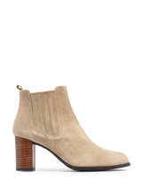Heeled Boots Selena In Leather Brenda zaro Beige women 3898