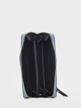 Wallet With Coin Purse Miniprix Blue zip 78SM2193-vue-porte