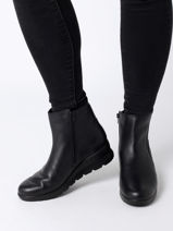 Boots Pierina In Leather Mephisto Black women S-vue-porte