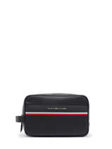 Th Stripe Wash Bag Tommy hilfiger Black th stripe AM10507-vue-porte