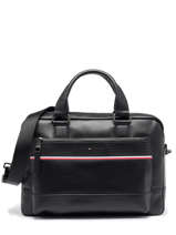 A4 Size  Business Bag  With 15" Laptop Sleeve Tommy hilfiger Black 1985 AM09256