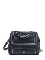 Smooth Leather Ninon Crossbody Bag Lancel Black ninon A12106