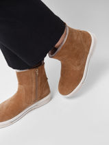 Boots In Leather Gabor Blue women 14-vue-porte