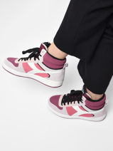 Sneakers Magic Mid Suede In Leather Diadora Pink women 91198050-vue-porte
