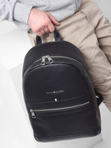 Backpack Tommy hilfiger Black th transit AM10306-vue-porte