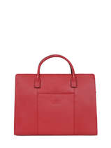 Leather Briefcase Confort Hexagona Red confort business 462698