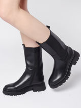 Boots In Leather Gabor Black women 27-vue-porte