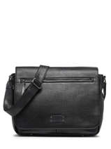 1 Compartment  Messenger Bag  With 15" Laptop Sleeve Wylson Black hanoi 7