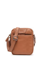 Small Leather Foulonné Crossbody Bag Etrier Brown foulonne EFOU729S