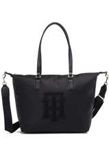 A4 Size  Shoulder Bag Poppy Tommy hilfiger Black poppy AW13168