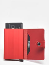 Leather Original Card Holder Secrid Red original MO-vue-porte