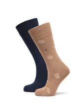 Chaussettes Tommy hilfiger Bleu socks men 71220238-vue-porte