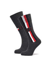 Chaussettes Tommy hilfiger Gris socks men 10001492-vue-porte