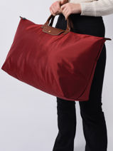 Longchamp Le pliage original Sacs de voyage Rouge-vue-porte