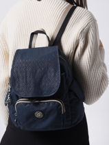 Backpack Kipling Blue basic + KI2671-vue-porte