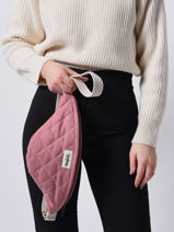 Belt Bag Olivia Hindbag Pink matelasse M-vue-porte