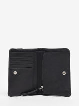 Wallet Leather Nat et nin Black vintage LILOU-vue-porte