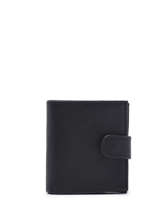 Wallet With Card Holder Leather Miniprix Black essentiel 8834