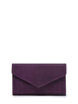 Wallet Leather Etrier Violet etincelle nubuck EETN701
