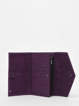 Wallet Leather Etrier Violet etincelle nubuck EETN701-vue-porte