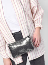 Sac Bandouli�re Perle Miniprix Argent perle KJ62015-vue-porte