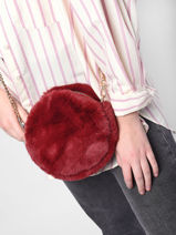 Shoulder Bag Fur Miniprix Red fur JY6679-vue-porte