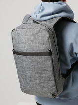 1 Compartment  Backpack  With 15" Laptop Sleeve Bagsmart Gray original BM140018-vue-porte