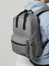 1 Compartment  Backpack  With 15" Laptop Sleeve Bagsmart Gray original BM140004-vue-porte