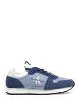 Sneakers Runner In Leather Calvin klein jeans Blue men 5530G1