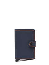 Card Holder Leather Secrid Blue matte MM