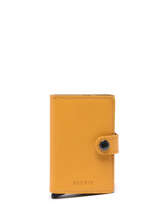 Card Holder Leather Secrid Yellow crisple MC