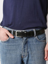 Belt Petit prix cuir Brown belt classic f 35-vue-porte